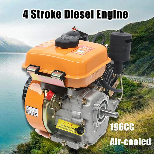 Oblique horizontal Engine Single Cylinder for Small Agricultural Machine 196cc