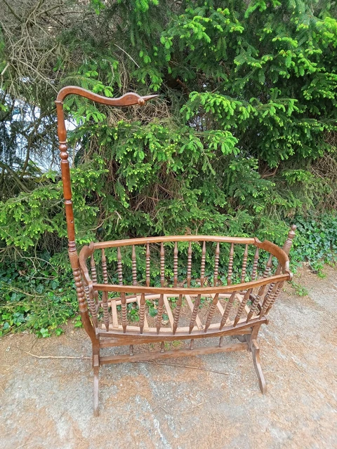 Tisonnier Ancien Col De Cygne En Cuivre Rouge – État Correct