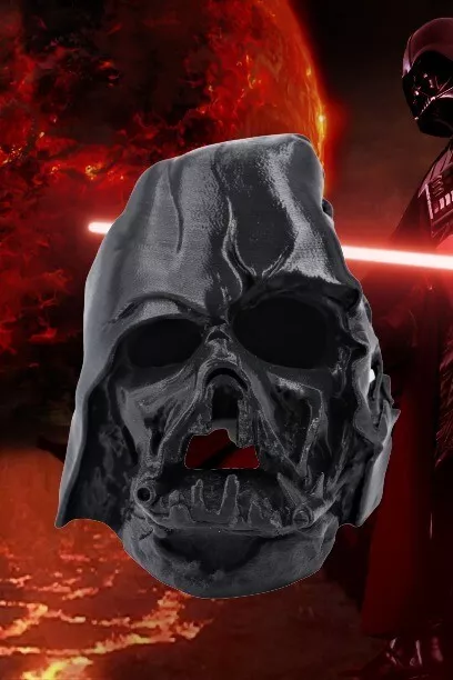 Star Wars Darth Vader Melted Helmet (The Force Awakens) 3D Printed Prop Replica