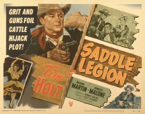 Saddle Legion Poster Tim Holt Richard Martin OLD MOVIE PHOTO
