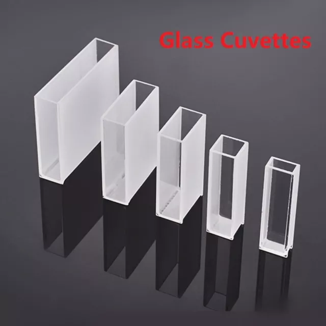 Durable Clear Glass Cuvette for Chemical Analysis 10mm 50mm Optical Path