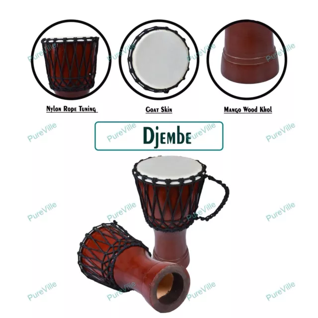 Handgefertigte Afrikanische Djembe Trommel Bongo Holz Gut Sound Musikinstrument