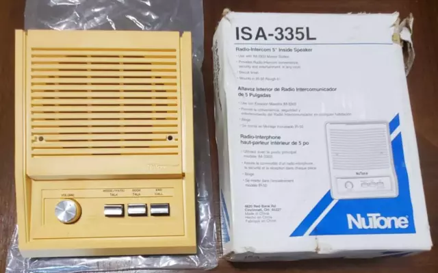 Vintage Open Box NuTone ISA-335L Indoor 5" Intercom Speaker use w/ IM3303 Unused