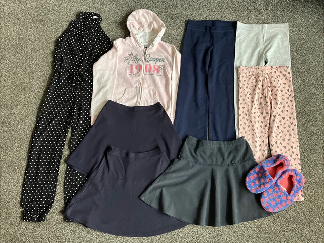Assorted Bundle Of 8 Girls Clothes Tops Trousers Skirts Inc Next TU Age 9-10 Y