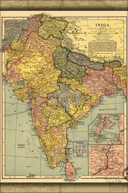 Poster, Many Sizes; Map of India 1903