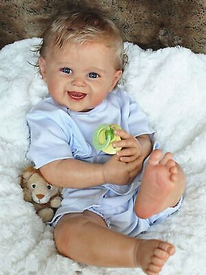 22in Reborn Baby Doll Cloth Body Soft Touch Lifelike Kids Toy Birthday Gift