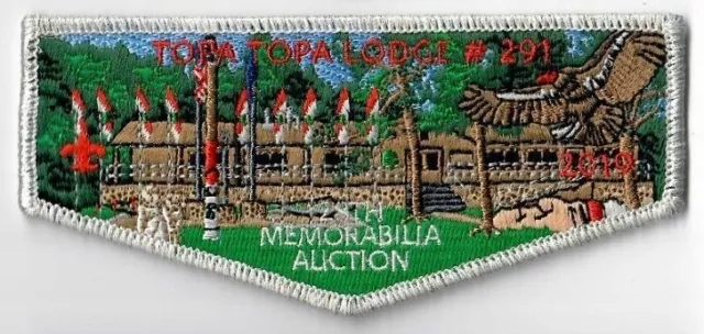 Boy Scout OA Lodge 291 Topa Topa 2019 Memorabilia Auction SIL Mylar Border Flap