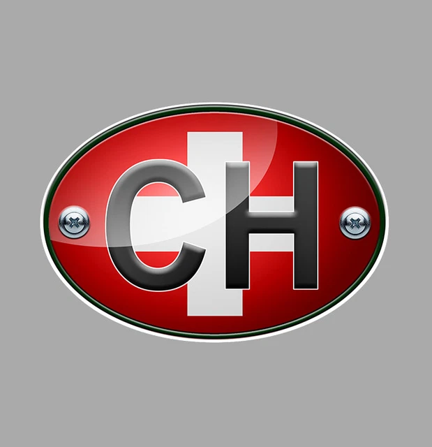 OVALE DRAPEAU SUISSE CH 15cm AUTOCOLLANT STICKER AUTO MOTO OA044