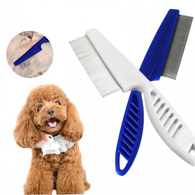 Ultra Fine Pet Flea Comb Metal Teeth Healthy Hair Fur Grooming Brush for Dog Cat