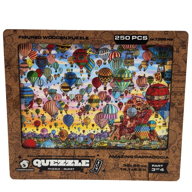 Quezzle Puzzle Amazing Cappadocia Part 3 Unidragon Figured Wooden Jigsaw Sealed