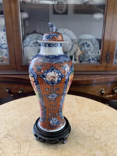 Antique Chinese Export Mandarin Style Vase Mid Qing Dynasty 3