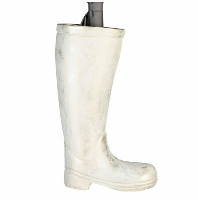 56186 SUPPORTO OMBRELLONE Stivali ceramica bianco antico finish Champ Anger eliminato colori 