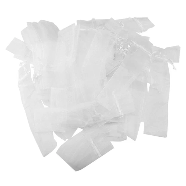Confezione da 100 borse ventola pieghevole a mano cordino organza borse ventola pieghevole per R6J9