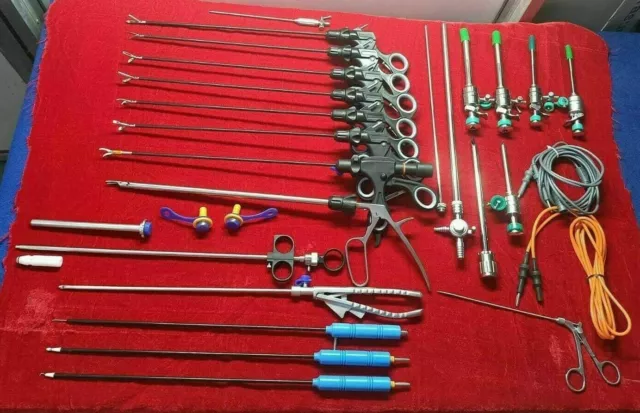 27pc Laparoscopic Surgery Set 5x330mm Endoscopy Laparoscopy Surgical Instruments