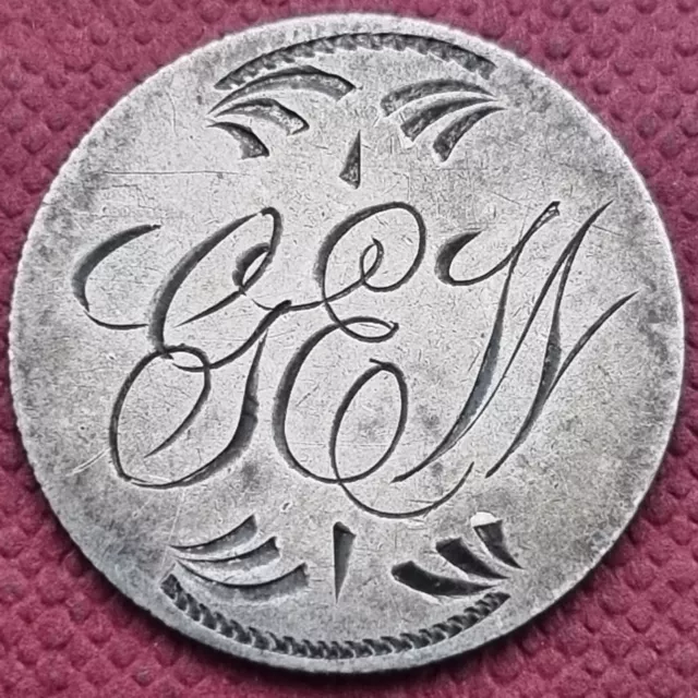 LOVE TOKEN "G E W" on 1891 Seated Liberty Dime 10c #56687