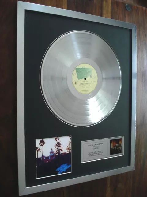 The Eagles Hotel California Lp Platinum Plated Disc Record Award Album 2