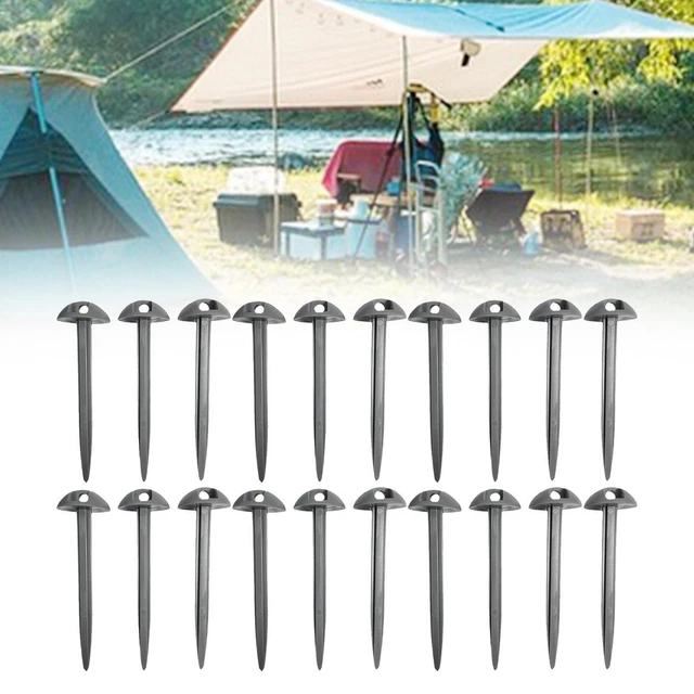 20 Piquets De Tente Colcolo – PP Durable – 9,5 Cm, Capuchon 2,7 Cm – Pour Camping, Auvent, Tapis Extérieur