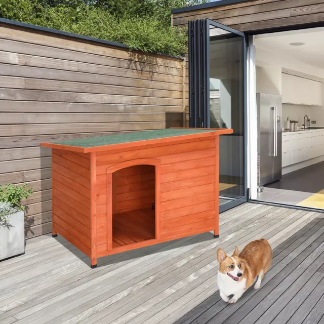 Hot Sale Wooden Waterproof Dog House Pet Shelter Natural Color Wood Kennel,FUDAO 3
