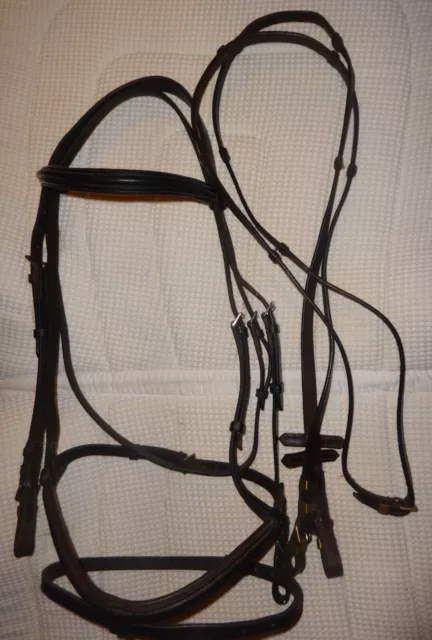 COLLEGIATE Bridle & FREE Reins - Padded/Raised - Buckle Ends - NICE (#4)