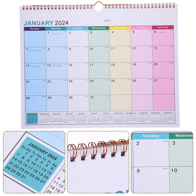 2024 2025 ENGLISH Calendar 20242025 Sturdy Monthly Wall 2023 Office