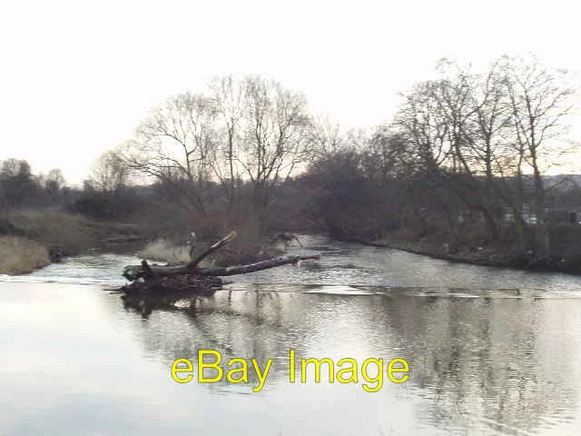 Photo 6x4 River Aire at Kirkstall Looking south over the weir. The river  c2006