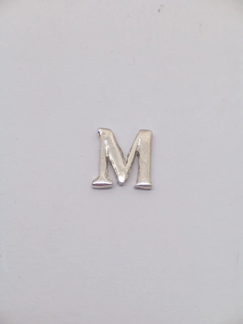 Broche De Veste Avec Initiale - M - en Argent 925 - Pins - Lettre - Alphabet
