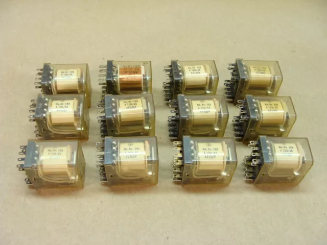 NEW lot of 12 Na Bv 193 relay A 100/4A AC 100V