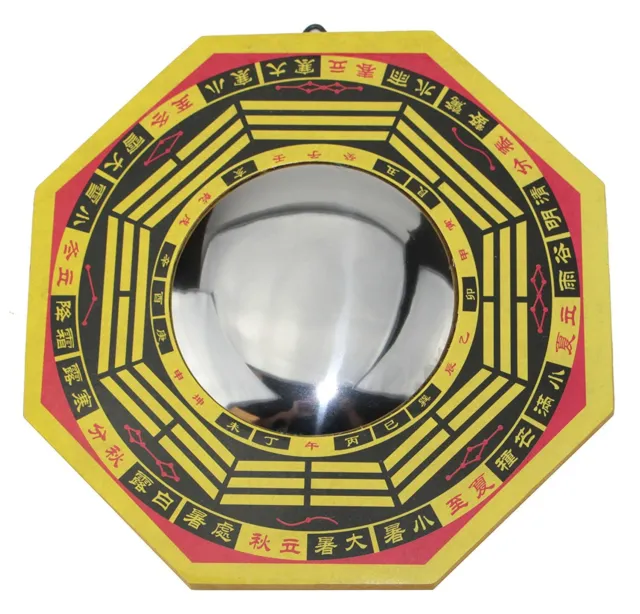 4" Feng Shui TRADITIONAL CHINESE -CONVEX BAGUA OCTAGON MIRROR BA GUA HOME DECOR.