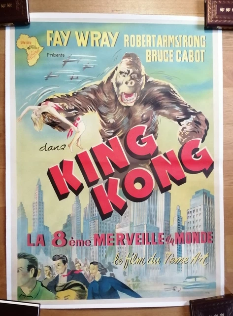 KING KONG affiche cinema originale africaine R50s entoilé 135x100 cm