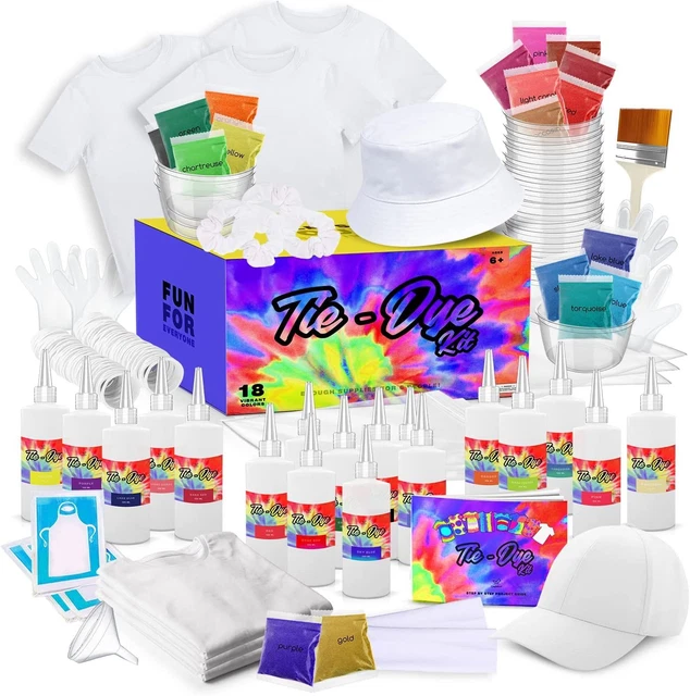 Kit de tinte de corbata Hearth & Harbor para niños y adultos, kit a granel 212, multicolor