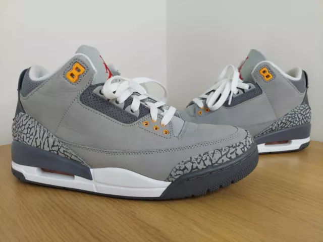 Air Jordan 3 Retro Cool Grey Mens Basketball Shoes Trainers UK 8.5