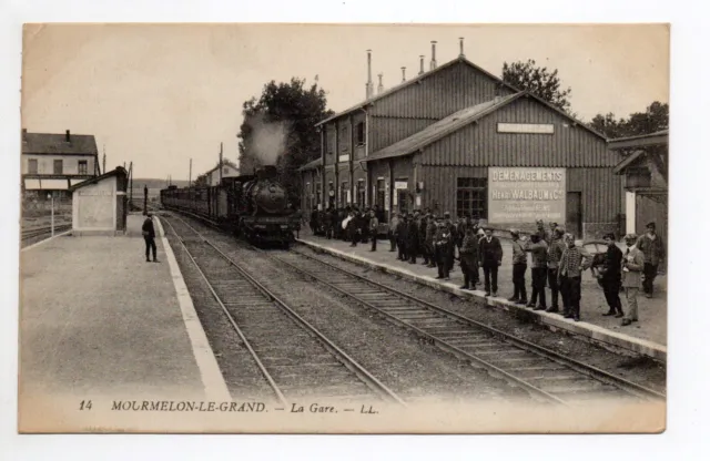 MOURMELON LE GRAND Marne CPA 51 train en gare