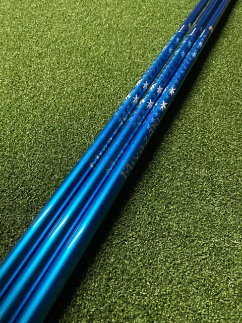 3 x Miyazaki Kosuma Tour Issue Blue 7R Graphite Golf Shaft For Utility / Hybrid