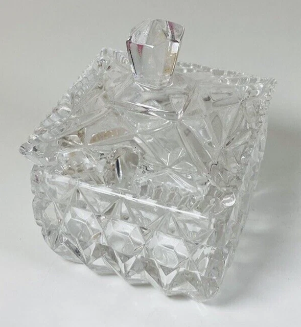 ANCIEN SUCRIER EN Verre déstructuré avec pince intégrée EUR 29,50