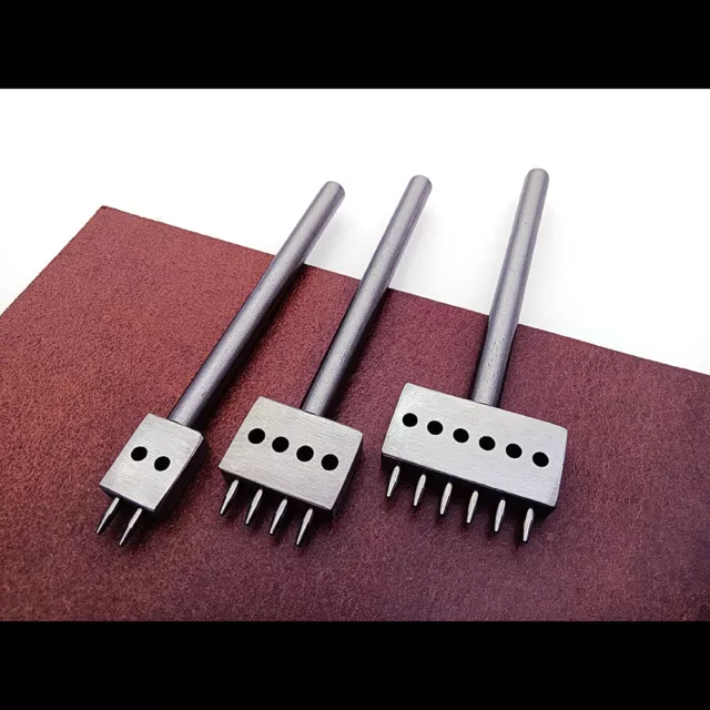 Leather Craft Punch and Convenient Row Round Holes Puncher Tool Set Diameter DIY