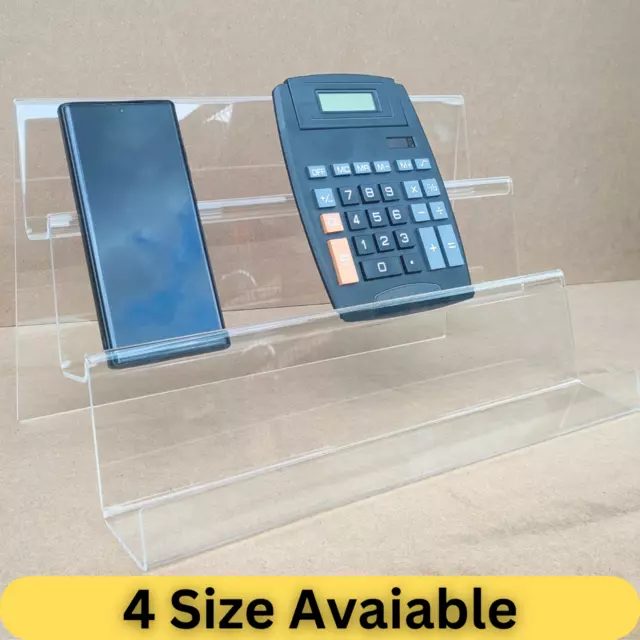 Clear Acrylic 3-Tier & 2-Tier With Lip Mobile Phone and iPad Display Stand