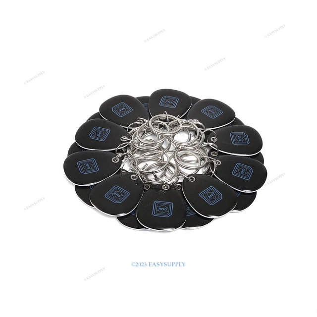 HOMSECUR 20pcs 13.56Mhz Proximity IC Card Keyfobs for IC Reader System