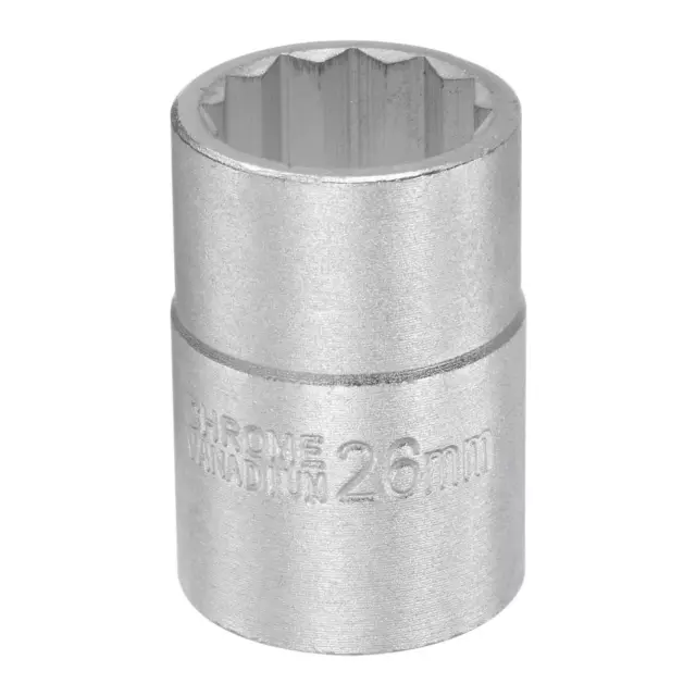 3/4 Inch Square Drive 12 Point 26mm Standard Impact Socket Alloy Steel