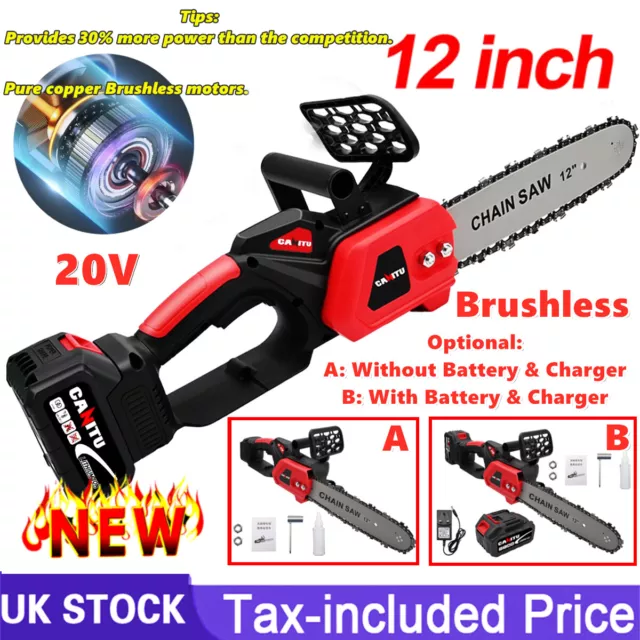 12 inch 1400W Cordless Electric Chainsaw Brushless Wood Cutter Saw For Makita UA