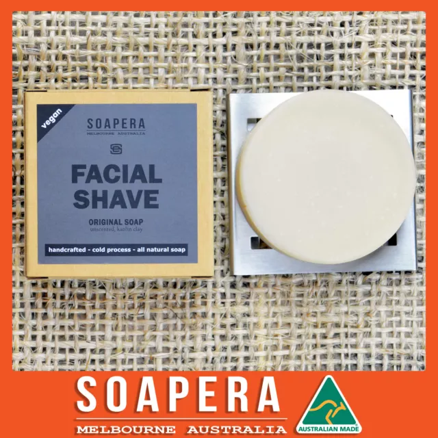 1 x Unscented facial & Shaving Soap - with Cocoa butter Shea Butter-Aussie made