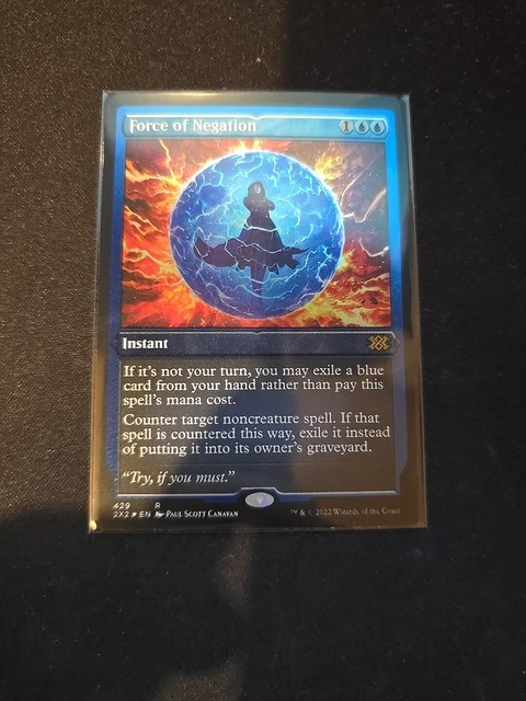 マジック：ザ・ギャザリング MTG Force of Negation Borderless 2X2 R Force of Negation - Light Play MTG Double Masters 2022 | eBay
