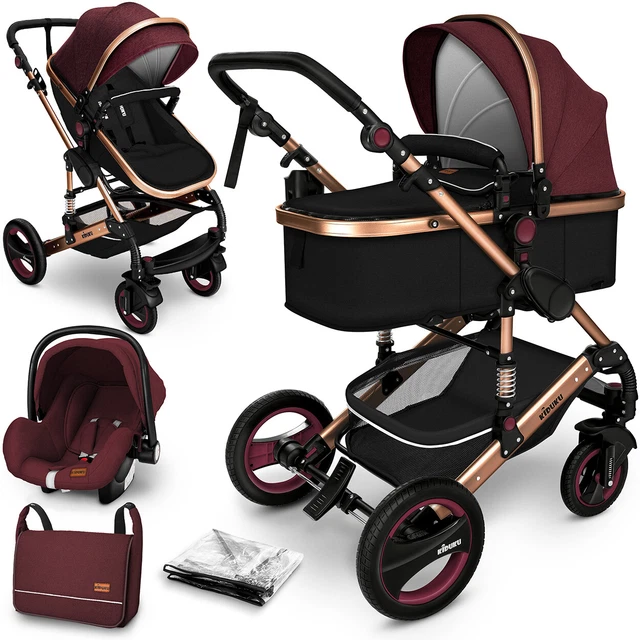 RETOURE 3 in 1 Kombi-Kinderwagen Buggy Reisebuggy inkl. Auto- Babyschale Faltbar RETOURE 3 in 1 Kombi-Kinderwagen Buggy Reisebuggy inkl. Auto- Babyschale Faltbar
