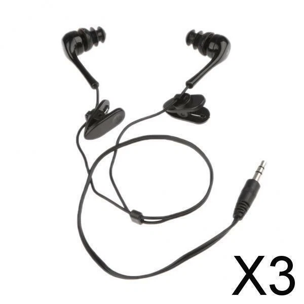 3x Sport in Ear Kopfhörer Ohrhörer für Mp3 Radio Ipod, Wasserdichte Verkabelt