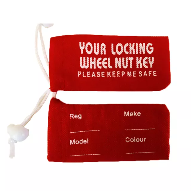 Locking Wheel Nut Bag Storage Pouch