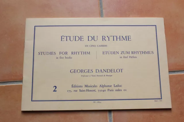 Etude Du Rythme De Georges Dandelot Volume 2