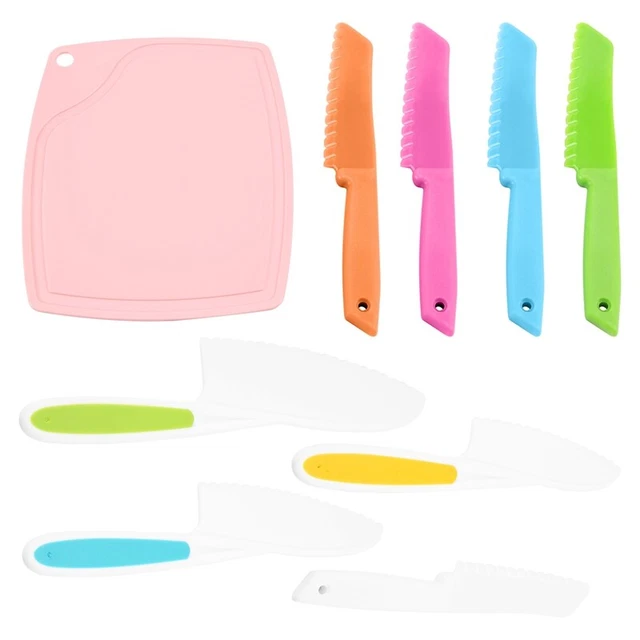 9 Teiliges Kinder Kochen Set, Kochsichere Kochen Messer und Schneiden Brett U8L1