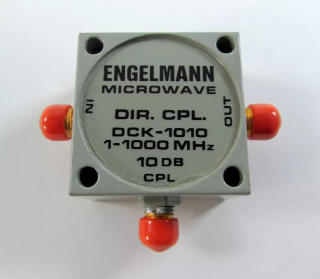 NEW Engelmann DCK-1010 Directional Coupler 50Ω 1-1000MHz 10dB SMA Connectors