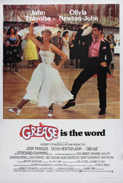 Home Wall Print - Vintage Movie Film Poster - GREASE JOHN TRAVOLTA -A4,A3,A2,A1