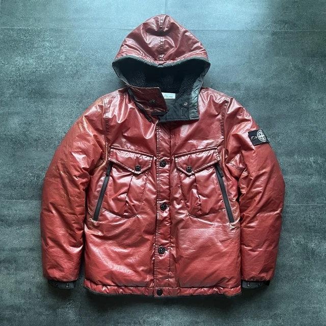 Stone Island Burgundy Ice Puffer Jacket - Size Medium - Fits Smaller (Small)