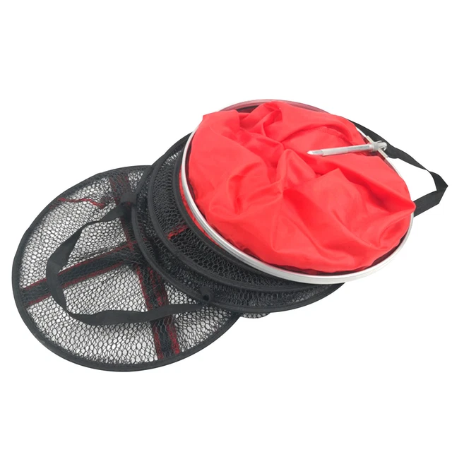 Aluminum Fishing Net Cage Foldable Floating Wire Fish Basket (35cmx2m) FS2#